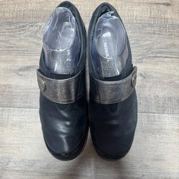 Romika Maddy Black/Pewter Leather Monk Strap Slip On Shoes Women's Size EU 40 - Picture 2 of 6